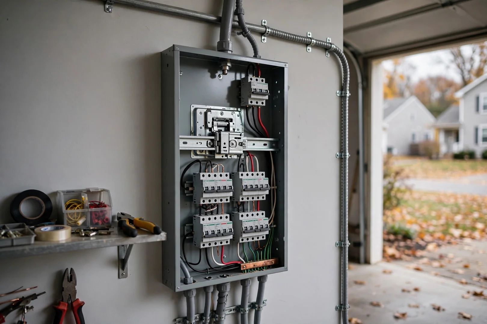 Generator interlock ready panel installed for winter storm outages