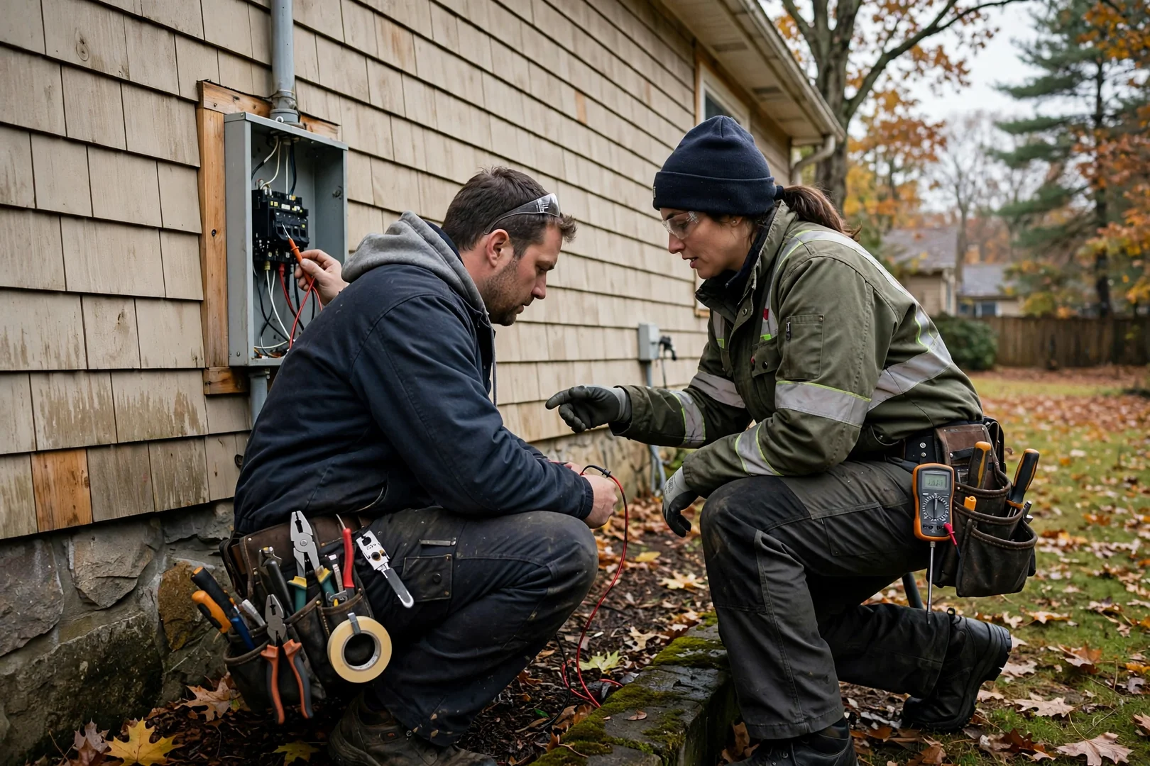 Coram Electrician Elite team completing a Electrician service visit in Coram, NY